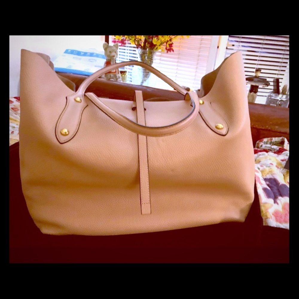 PRICE SLASH Annabel Ingall Cream Pebbled Leather